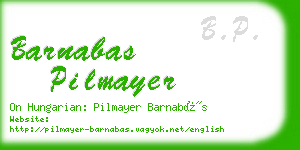 barnabas pilmayer business card